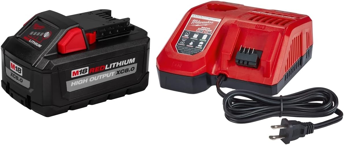 NEW Milwaukee M18 Battery 8.0 High Output w Charger M18