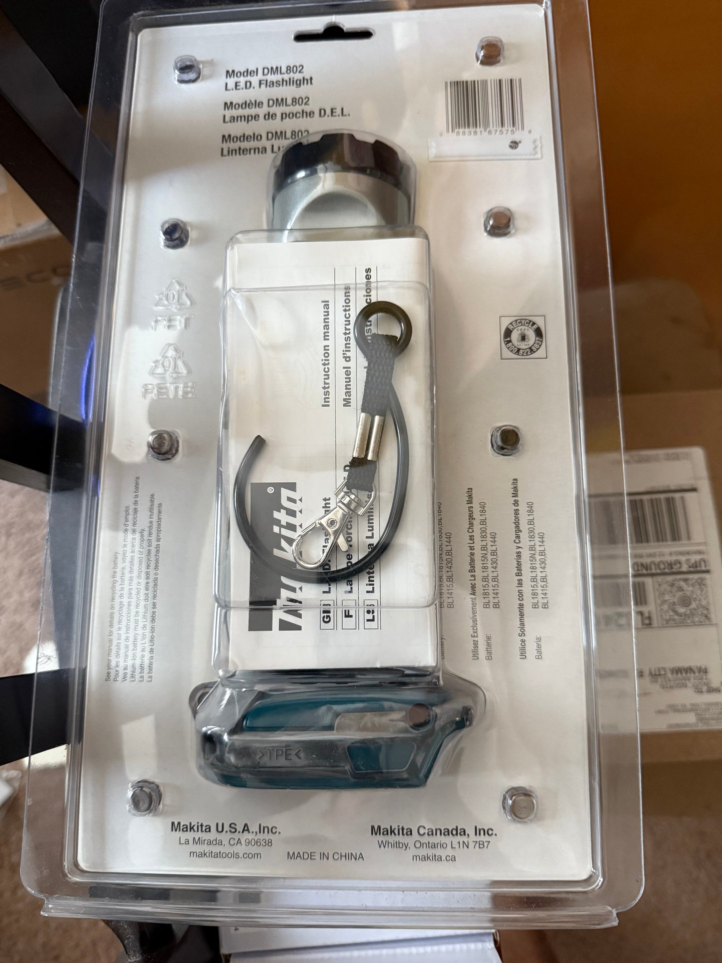 New Makita 18V DML802 Handheld Flash light- Tool only