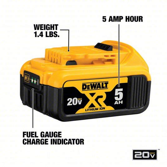 Open Box - DEWALT®, 20V MAX* 5 Ah, (1) Battery