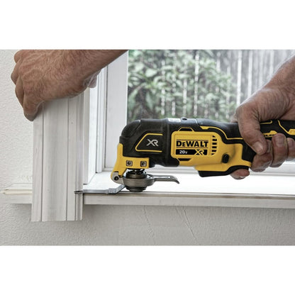 DEWALT 20V MAX XR Oscillating Tool Kit with Blades, 3 Speed Cordless Brushless Multitool, Up to 20,000 OPM, LED Light, Battery and Charger Included (DCS356C1)