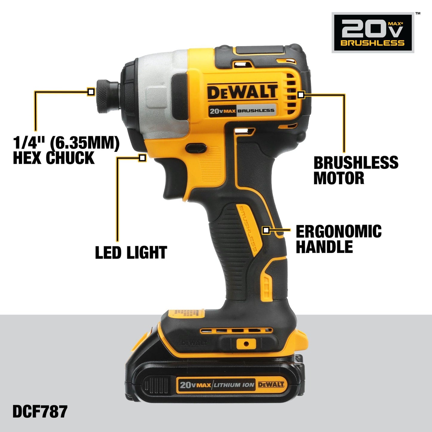 DEWALT 20V MAX Cordless Drill and Impact Driver, Power Drill Brushless 2-Tool Power Tool Combo Kit, Includes 2 Batteries, Charger and Bag (DCK277D2)