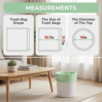 Small Trash Bags 1.2 Gallon: YHEEL Bathroom Trash Bags Unscented Small Garbage Bags Strong Leak-Proof Trash Liners for Office Bedroom - 150 Counts