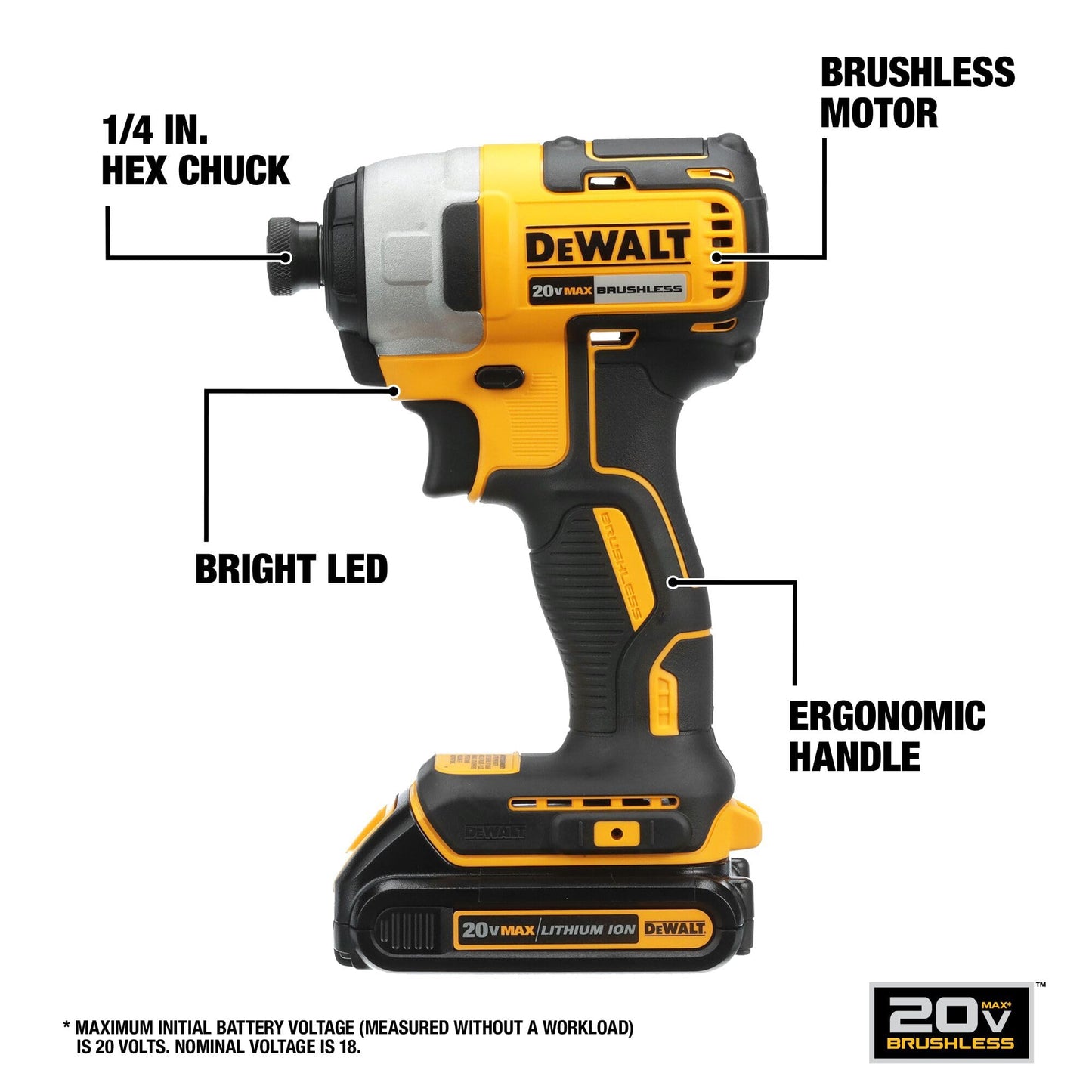 DEWALT 20V MAX 3-Tool Brushless Power Tool Set, Includes 1/2 Cordless Drill,1/4 Impact Driver, Oscillating Tool, 3 Batteries and a Charger, Extended Runtime, Lightweight (DCK360D3)