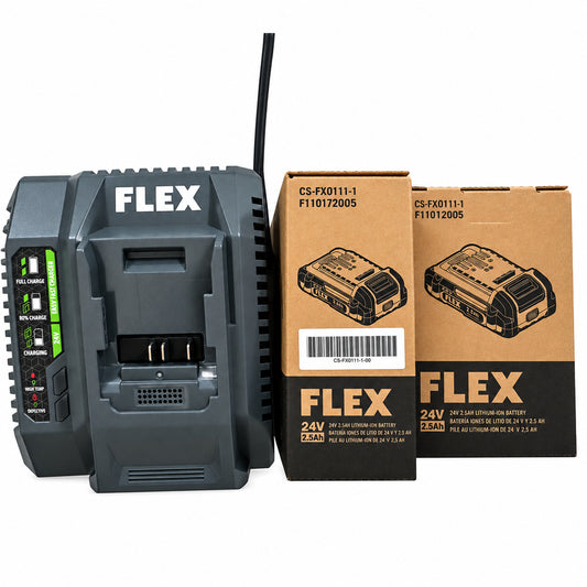 New Flex24V Starter kit ( 2.5 AH x2 and Charger)