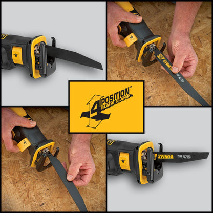DEWALT 20V MAX XR Reciprocating Saw Cordless, Brushless, Compact,Variable Speed, Pivoting Head, LED Light, Tool Only (DCS367B)