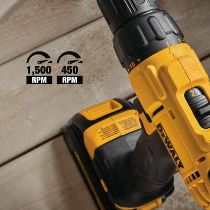 DEWALT 20V MAX Cordless Drill and Impact Driver, Power Tool Combo Kit , 2 Batteries, Charger and Bag (DCK240C2)
