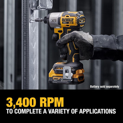 NEW OPEN BOX DEWALT 20V MAX* XR® 3-SPEED IMPACT 1/4 IN. DRIVER (TOOL ONLY)