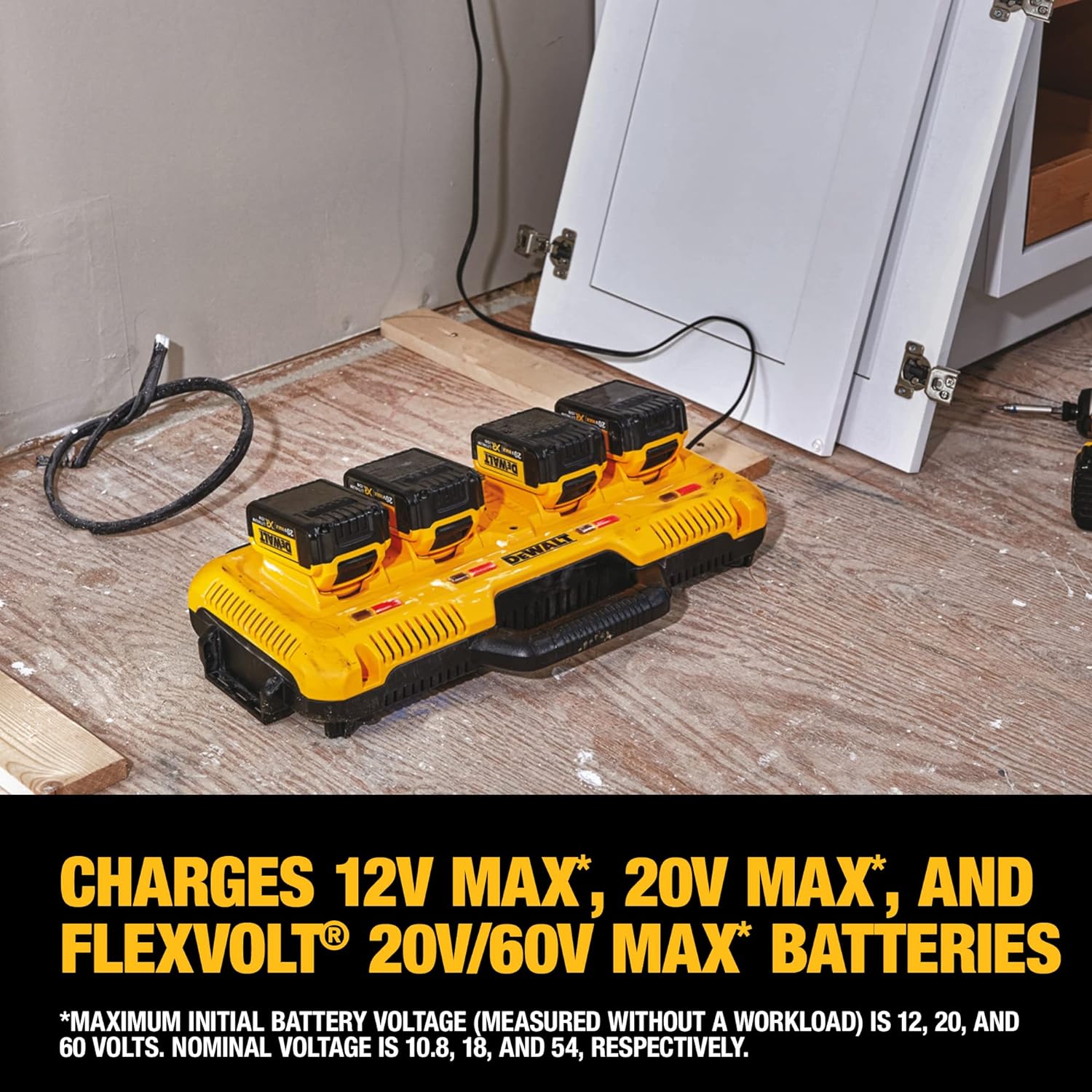 Open Box Dewalt DCB104D4 12V/20V/60V MAX Battery and 4-Port Charger