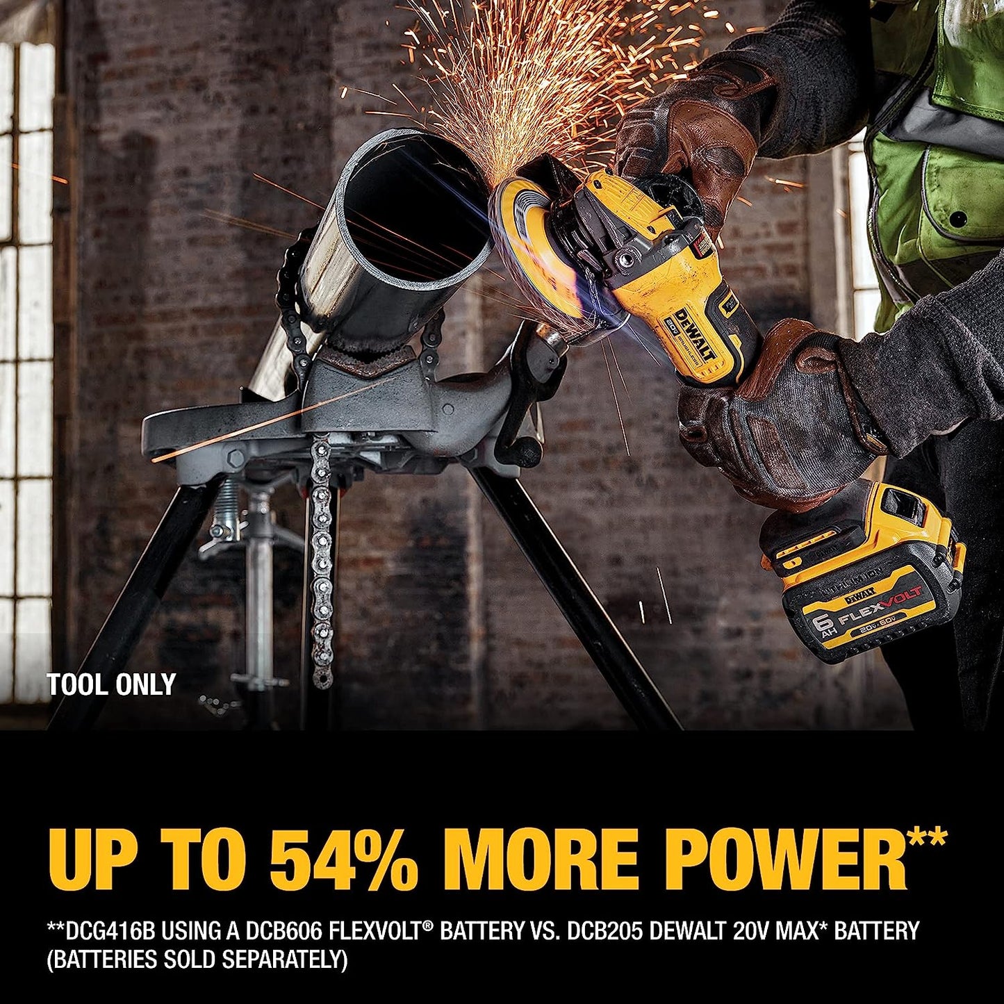 NEW DEWALT FLEXVOLT ADVANTAGE 20V MAX* Angle Grinder, Paddle Switch, 4-1/2-Inch to 5-Inch, Tool Only (DCG416B)