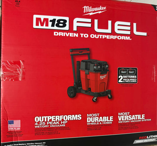 New M18 FUEL™ 12 Gallon Dual-Battery Wet/Dry Vacuum Tool Only