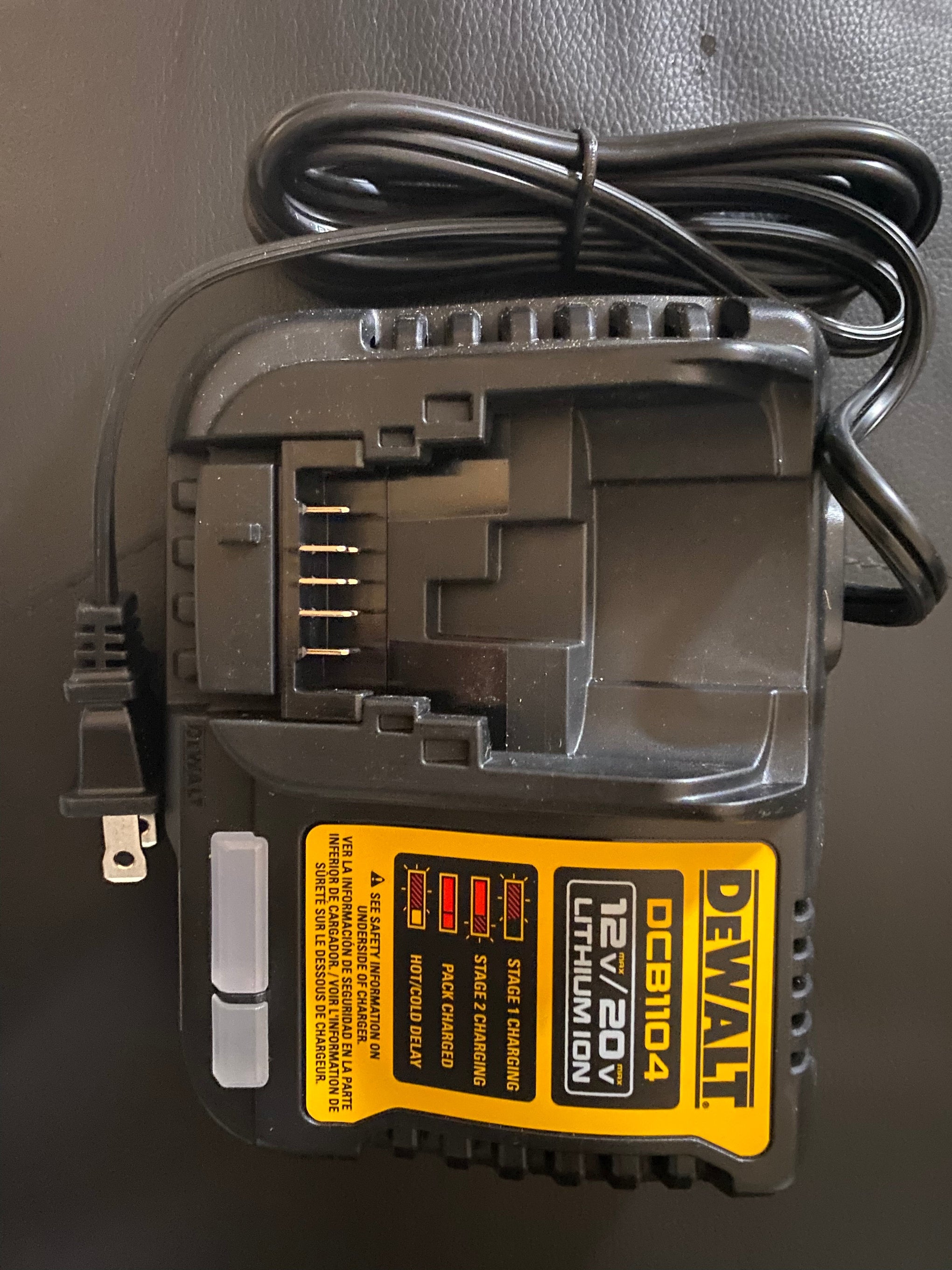 Open box Dewalt 12/20v Charger DCB1104