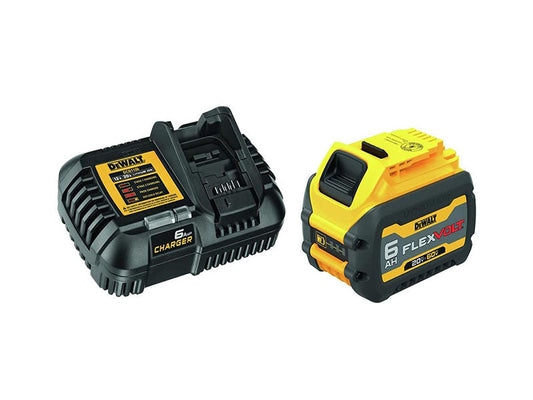 Open Box - DEWALT FLEXVOLT 20V/60V MAX Battery and Charger Starter Kit, Lithium Ion (DCB606C)