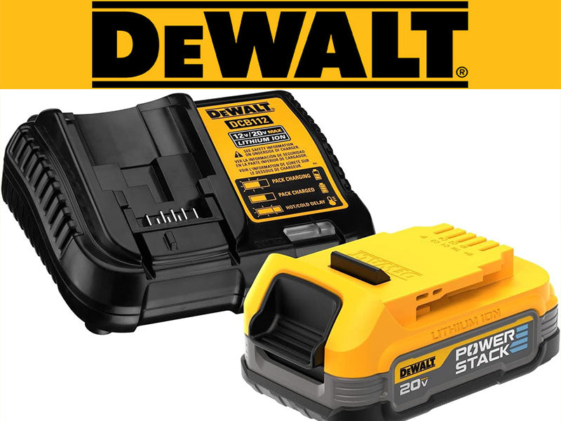 DEWALT 20V MAX* Starter Kit with POWERSTACK™ Compact Battery and Charger (DCBP034C)