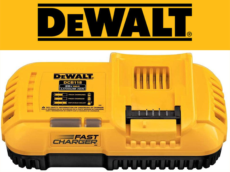 Open Box - DEWALT FLEXVOLT 20V MAX* Charger, Rapid Charge (DCB118),Yellow