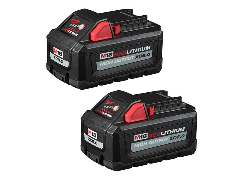 NEW Milwaukee M18 REDLITHIUM HIGH OUTPUT XC 6.0Ah Battery Pack (2pk)