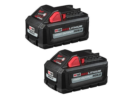 NEW Milwaukee M18 REDLITHIUM HIGH OUTPUT XC 6.0Ah Battery Pack (2pk)