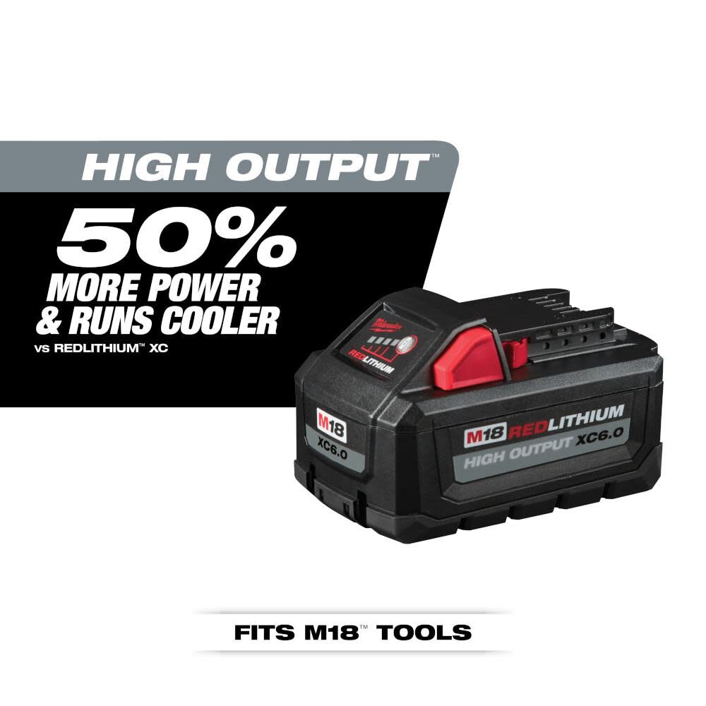 Milwaukee M18 REDLITHIUM HIGH OUTPUT XC 6.0Ah Battery Pack (2pk)